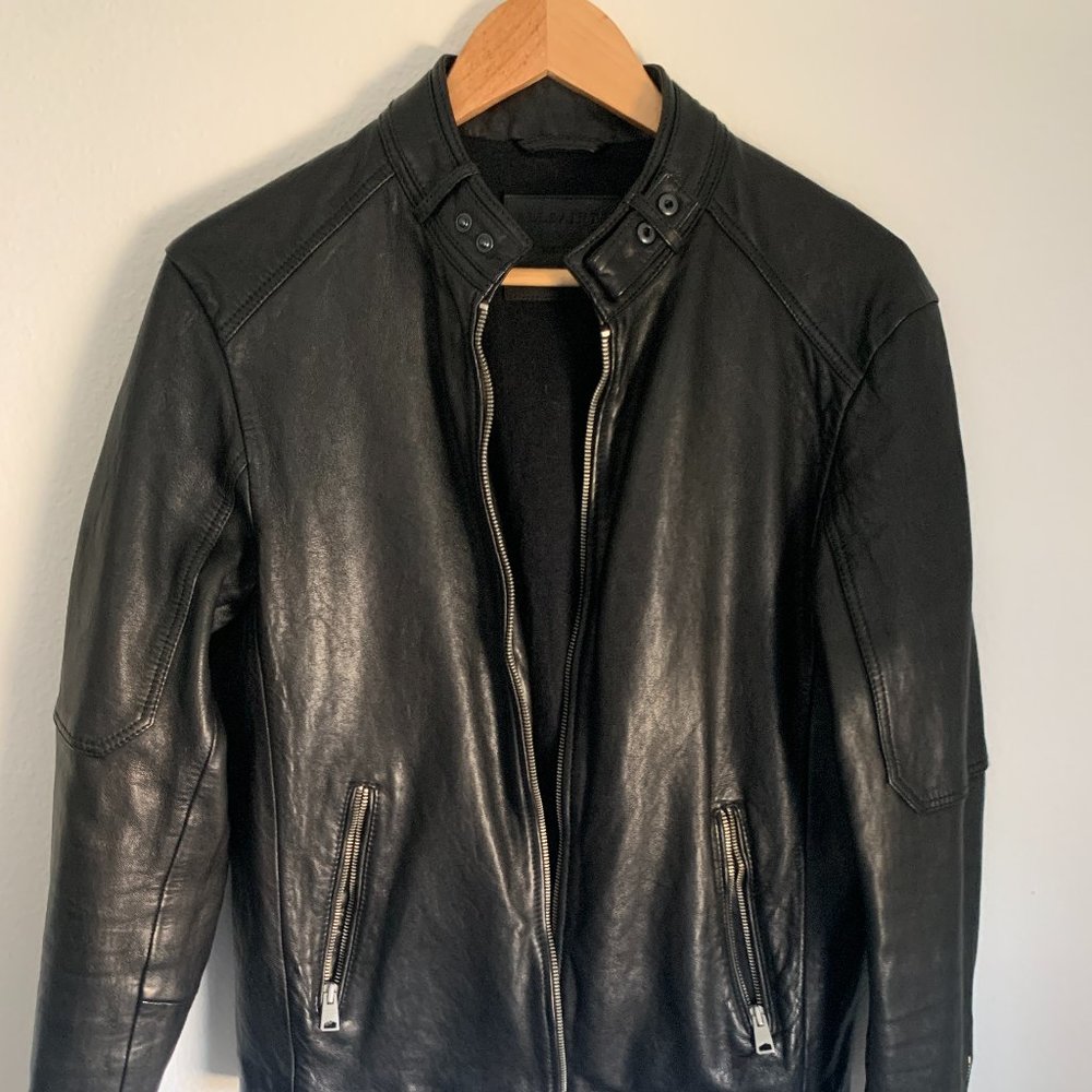 All Saints Cora Leather Jacket Medium